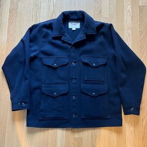 Filson Mackinaw Cruiser Wool Hunting Field Jacket - Deep Navy Size L